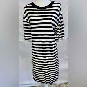 Wildfang Black and White Striped Mini Dress